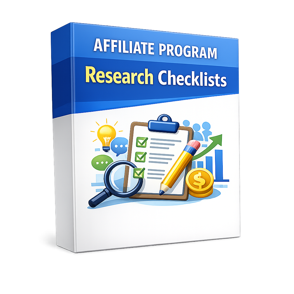 FREE Affiliate Program Research Checklist